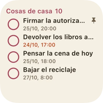 Widget de la pantalla de inicio (pequeño)